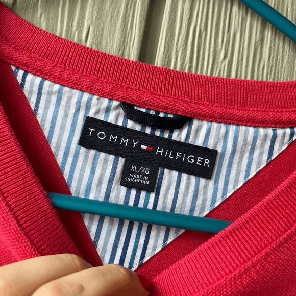 Tommy Hilfiger 90s Pique Cotton Crewneck Shirt XL NWOT – Retro Preppy Polo Style - Picture 8 of 11